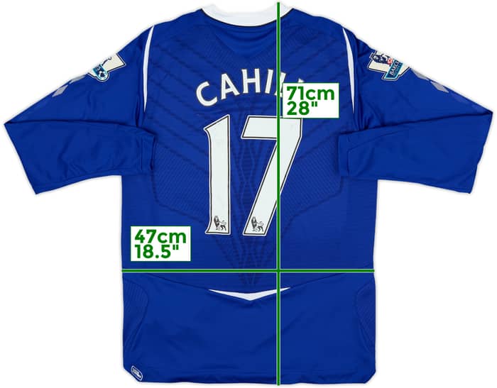 2008-09 Everton Home L/S Shirt Cahill #17 - 6/10 - (S)