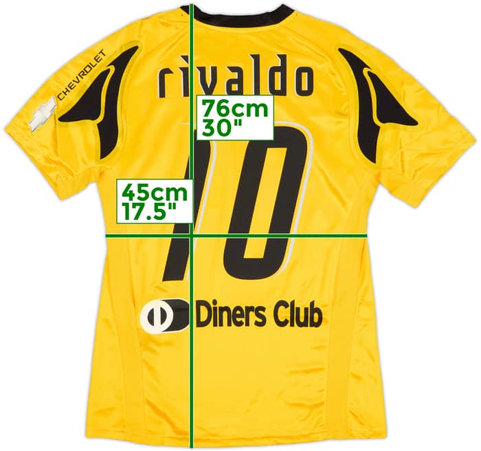 2007-08 AEK Athens Home Shirt Rivaldo #10 (M)