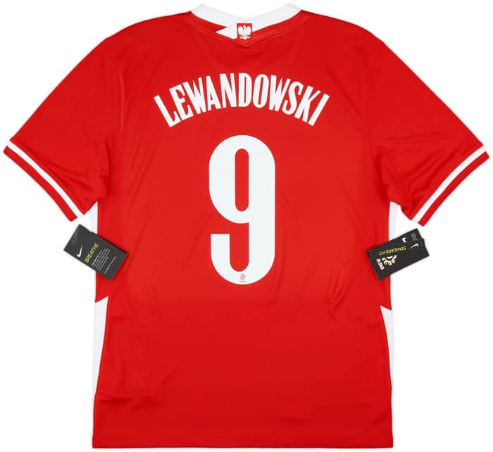 2020-21 Poland Away Shirt Lewandowski #9 (M)