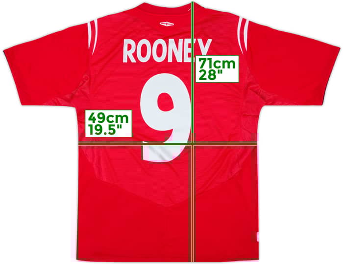 2004-06 England Away Shirt Rooney #9 (M)