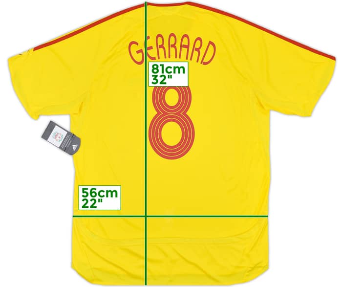 2006-07 Liverpool Away Shirt Gerrard #8 (XL)