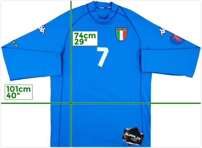 2001 Italy Player Issue U16 Euro Championship Home L/S Shirt #7 (XL)