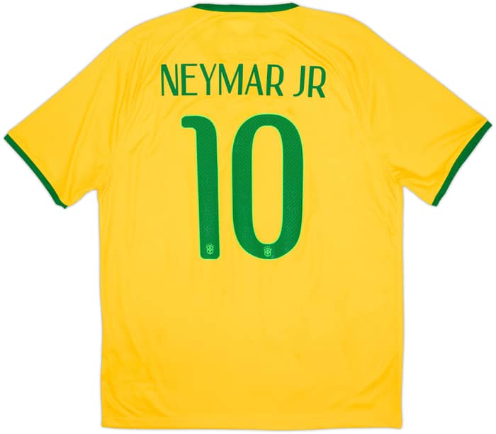 2014-15 Brazil Home Shirt Neymar Jr #10 (L)