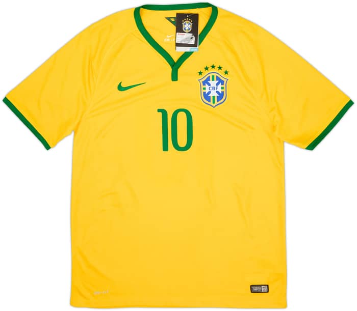 2014-15 Brazil Home Shirt Neymar Jr #10 (L)