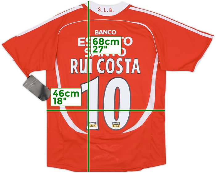 2006-07 Benfica Home Shirt Rui Costa #10 (M)