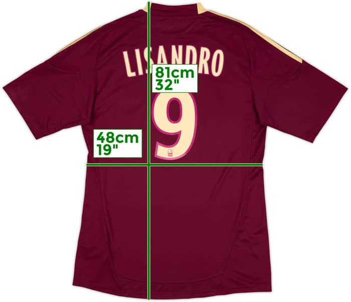 2010-11 Lyon Away Shirt Lisandro #9 (M)