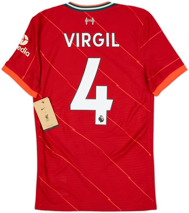 2021-22 Liverpool Authentic Home Shirt Virgil #4 (XS)