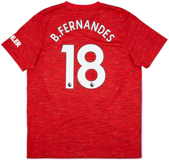 2020-21 Manchester United Home Shirt B.Fernandes #18 - 10/10 - (XL)