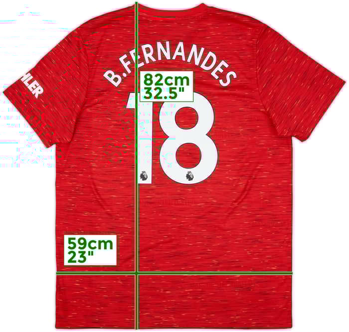 2020-21 Manchester United Home Shirt B.Fernandes #18 - 10/10 - (XL)