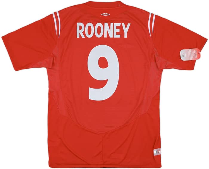 2004-06 England Away Shirt Rooney #9 (L)