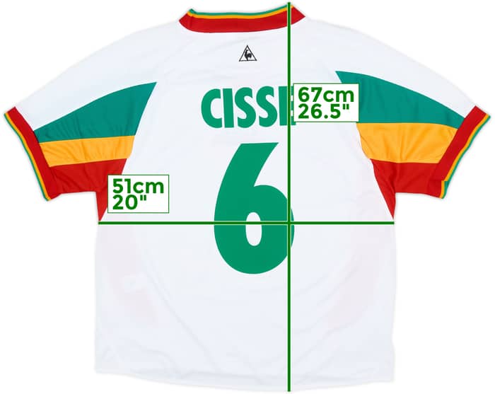 2002-04 Senegal Home Shirt Cisse #6 (S)