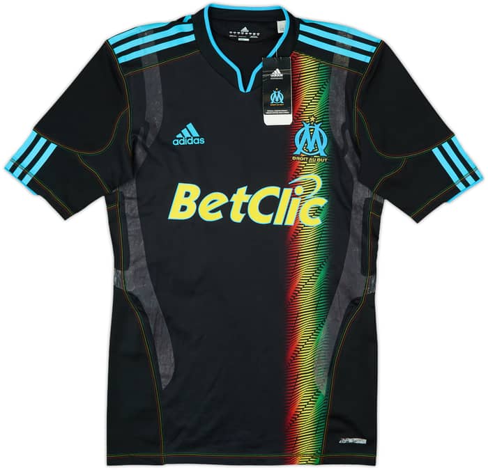 2010-11 Olympique Marseille Player Issue Techfit Third Shirt Lucho #8 (L)