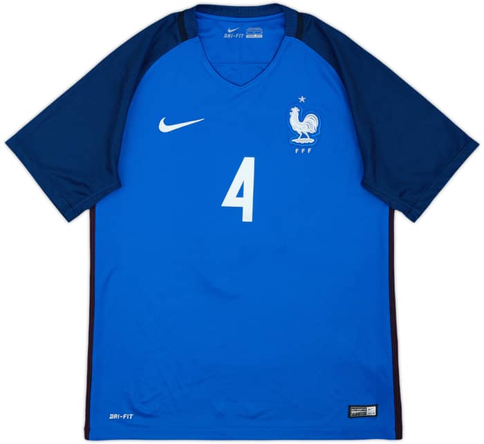 2016-17 France Home Shirt Varane #4 - 7/10 - (M)
