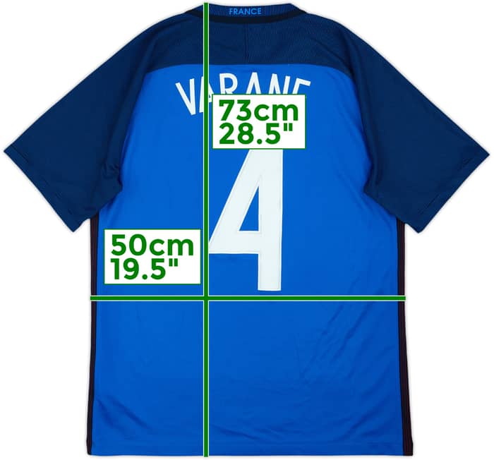 2016-17 France Home Shirt Varane #4 - 7/10 - (M)