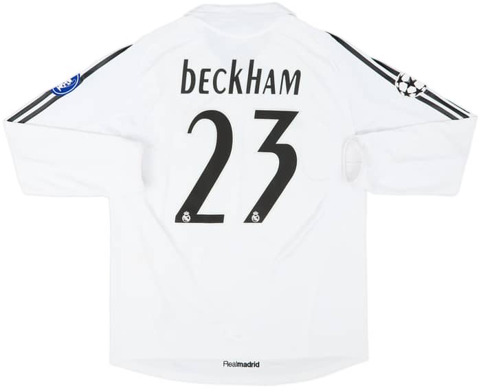 2005-06 Real Madrid Home L/S Shirt Beckham #23 - 5/10 - (L)