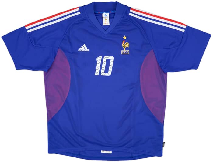 2002-04 France Home Shirt Zidane #10 - 8/10 - (XL)