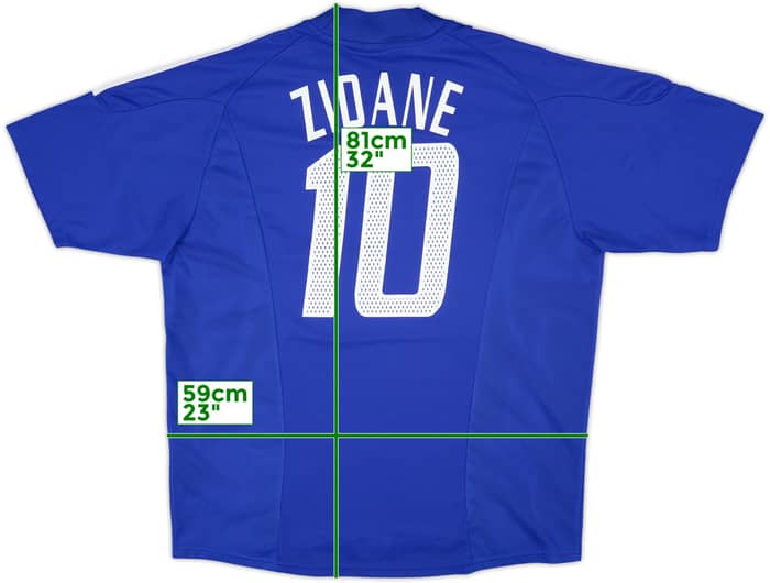 2002-04 France Home Shirt Zidane #10 - 8/10 - (XL)