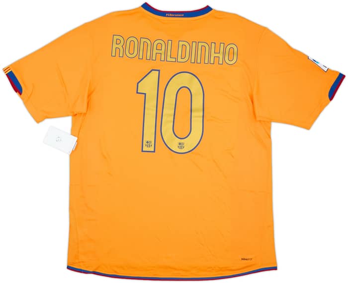 2006-08 Barcelona Away Shirt Ronaldinho #10 (XL)