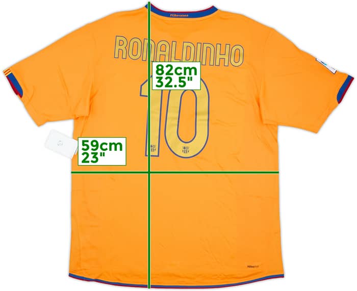 2006-08 Barcelona Away Shirt Ronaldinho #10 (XL)