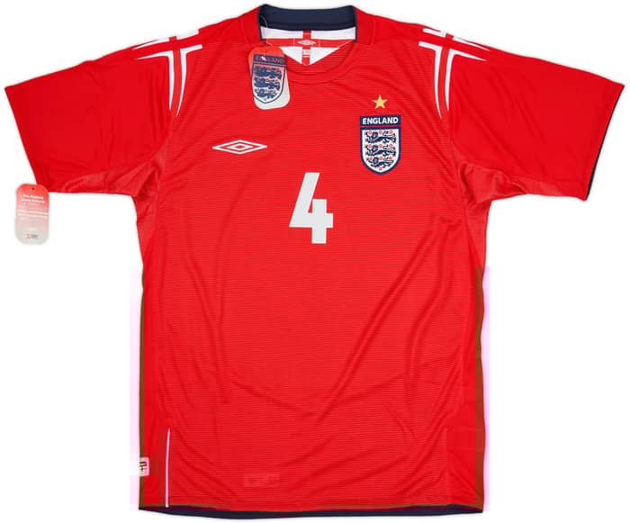 2004-06 England Away Shirt Gerrard #4 (M)