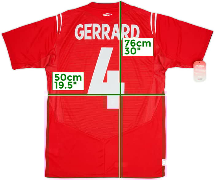 2004-06 England Away Shirt Gerrard #4 (M)