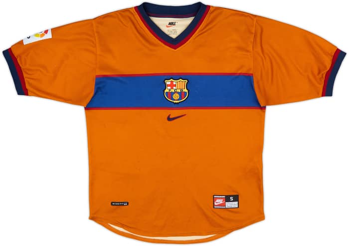 1998-00 Barcelona Away Shirt #14 - 6/10 - (S)