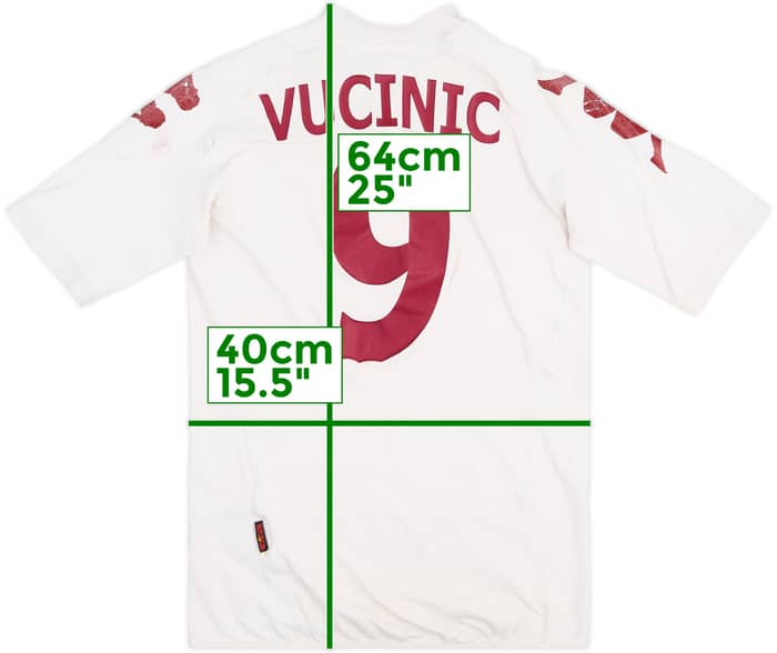 2007-08 Roma Away Shirt Vucinic #9 - 4/10 - (XS)