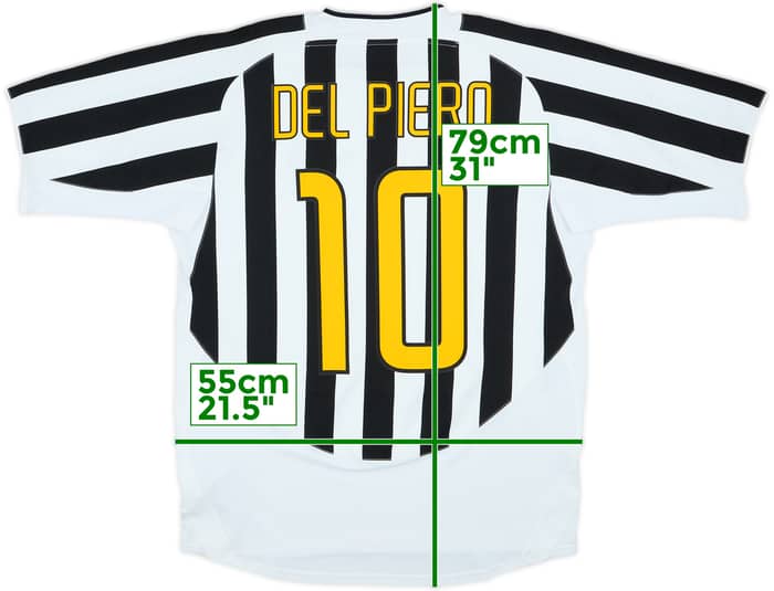 2003-04 Juventus Home Shirt Del Piero #10 - 5/10 - (L)