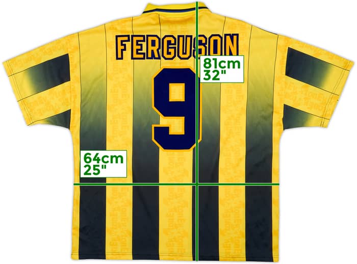 1996-98 Everton Away Shirt Ferguson #9 - 7/10 - (XXL)