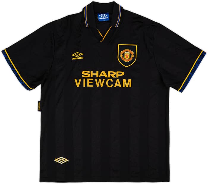 1993-95 Manchester United Away Shirt Cantona #7 - 8/10 - (XL)