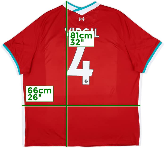 2020-21 Liverpool Home Shirt Virgil #4 - 6/10 - (3XL)