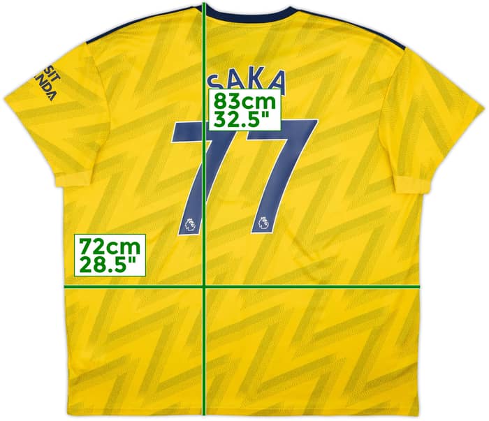 2019-20 Arsenal Away Shirt Saka #77 - 7/10 - (3XL)