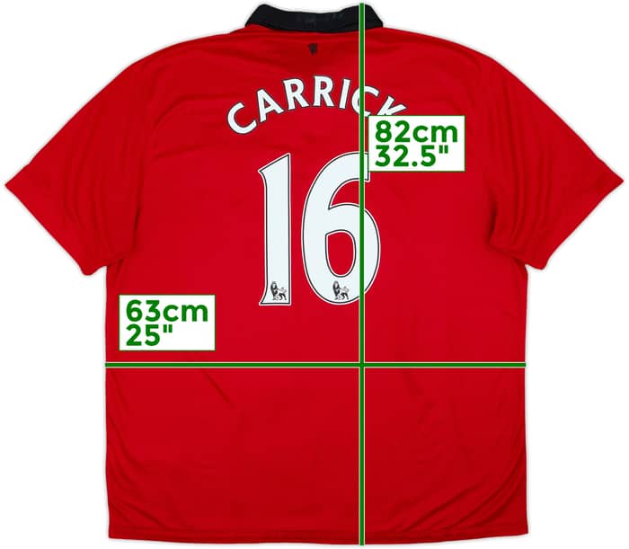 2013-14 Manchester United Home Shirt Carrick #16 - 5/10 - (XXL)