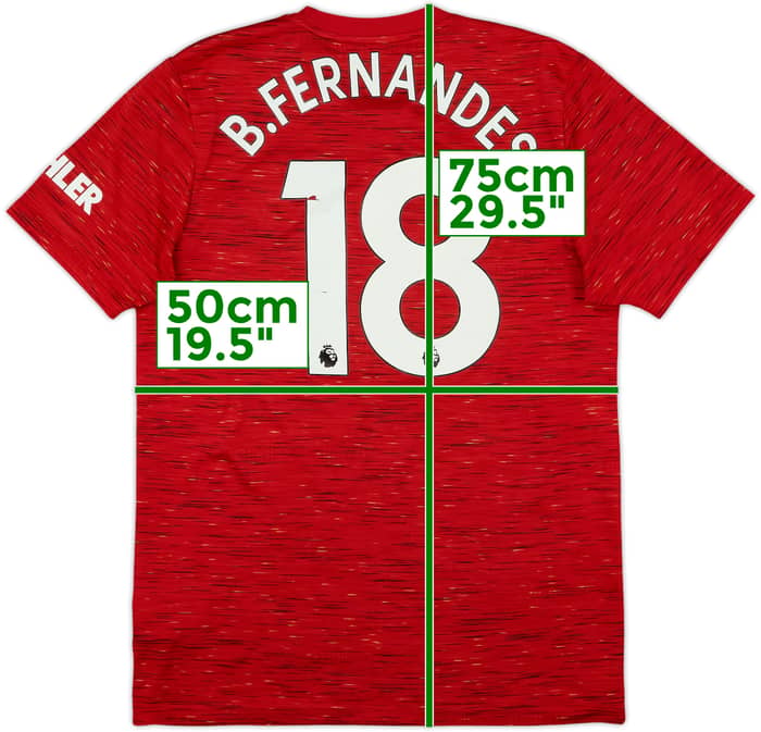 2020-21 Manchester United Home Shirt B.Fernandes #18 - 5/10 - (M)