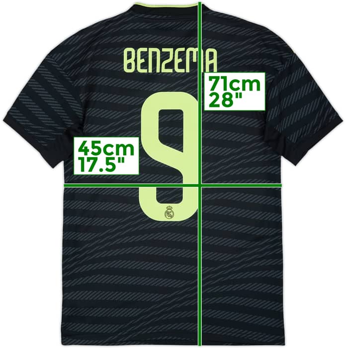 2022-23 Real Madrid Third Shirt Benzema #9 - 7/10 - (XS)