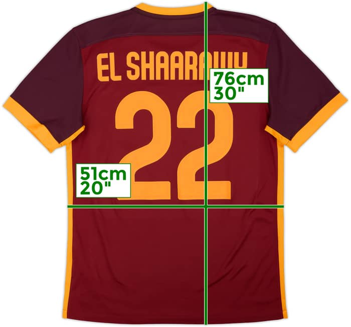 2015-16 Roma Home Shirt El Shaarawy #22 - 10/10 - (M)