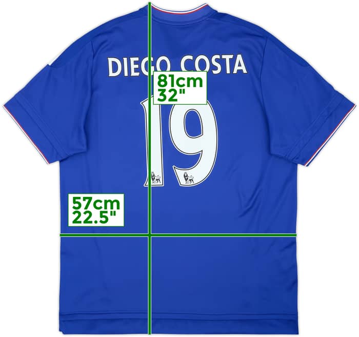 2015-16 Chelsea Home Shirt Diego Costa #19 - 8/10 - (XL)