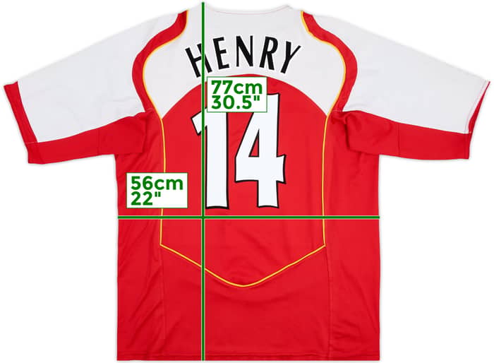 2004-05 Arsenal Home Shirt Henry #14 - 7/10 - (XL)
