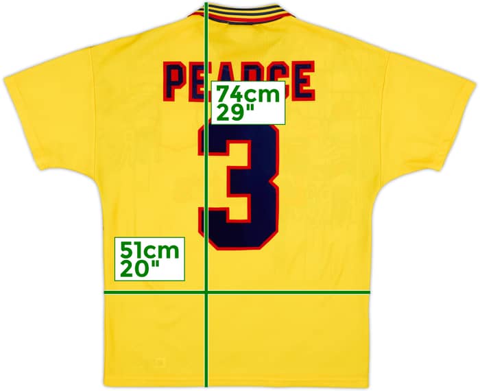1995-97 Nottingham Forest Away Shirt Pearce #3 - 8/10 - (M)