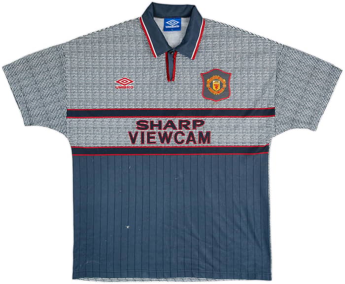 1995-96 Manchester United Away Shirt Cantona #7 - 8/10 - (XL)