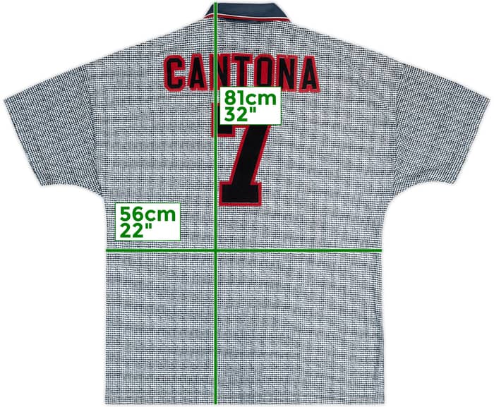 1995-96 Manchester United Away Shirt Cantona #7 - 8/10 - (XL)
