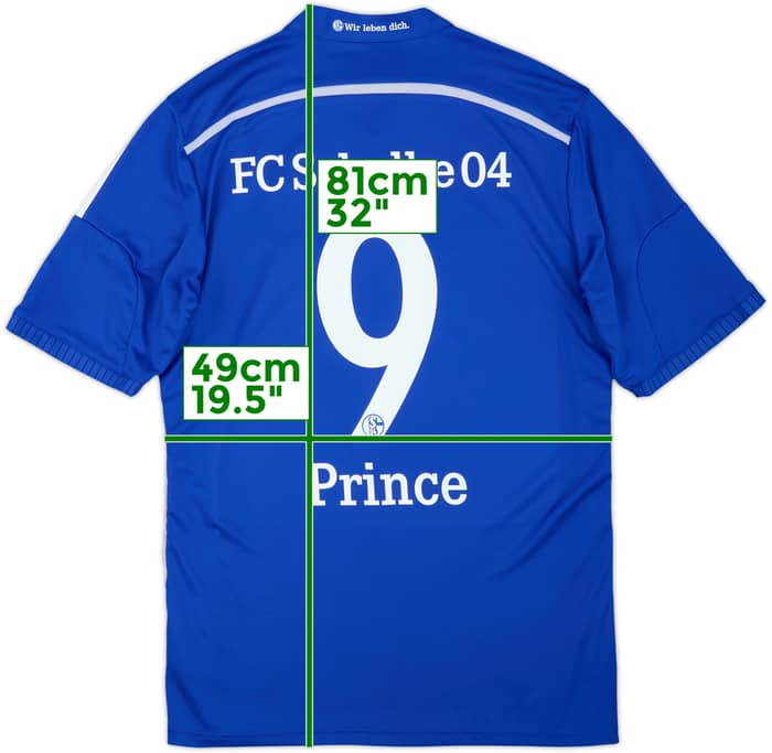 2014-16 Schalke Home Shirt Prince #9 - 8/10 - (L)