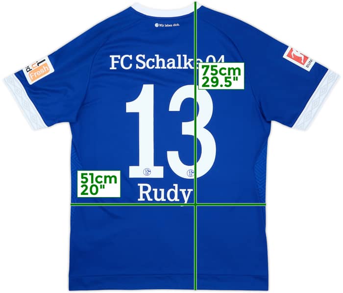 2018-19 Schalke Home Shirt Rudy #13 - 8/10 - (L)