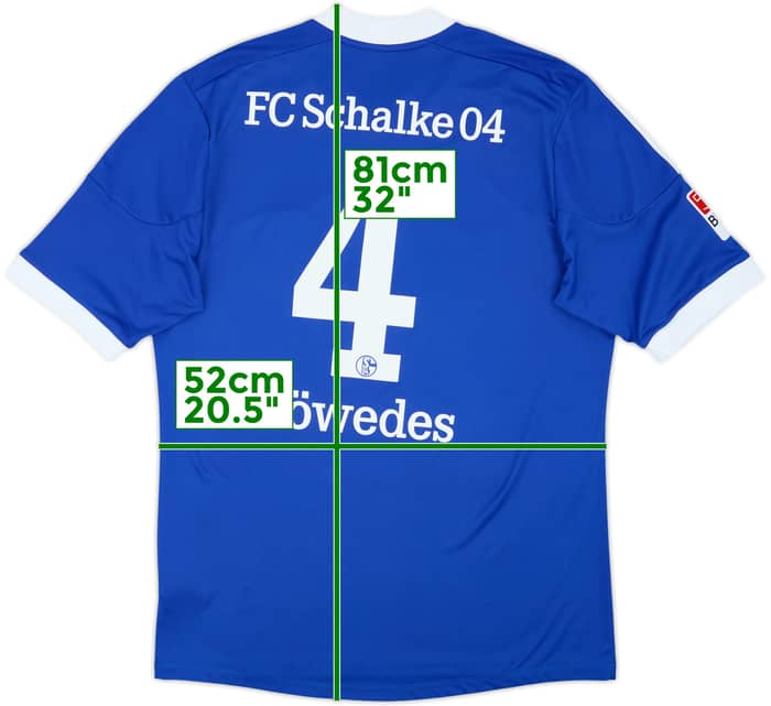 2012-14 Schalke Home Shirt Howedes #4 - 8/10 - (L)