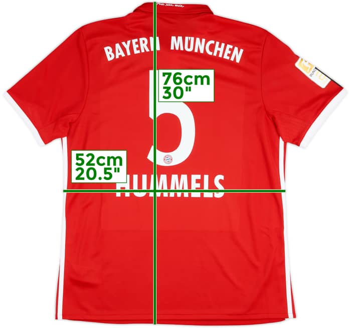 2016-17 Bayern Munich Home Shirt Hummels #5 - 9/10 - (L)
