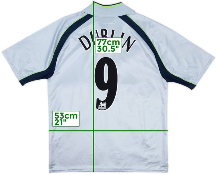 2001-02 Aston Villa Away Shirt Dublin #9 - 8/10 - (M)