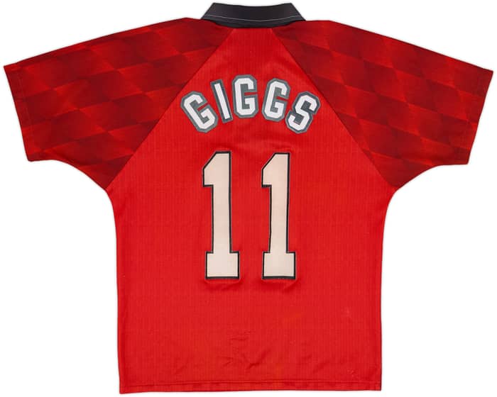 1996-98 Manchester United Home Shirt Giggs #11 - 7/10 - (15-16 Years)