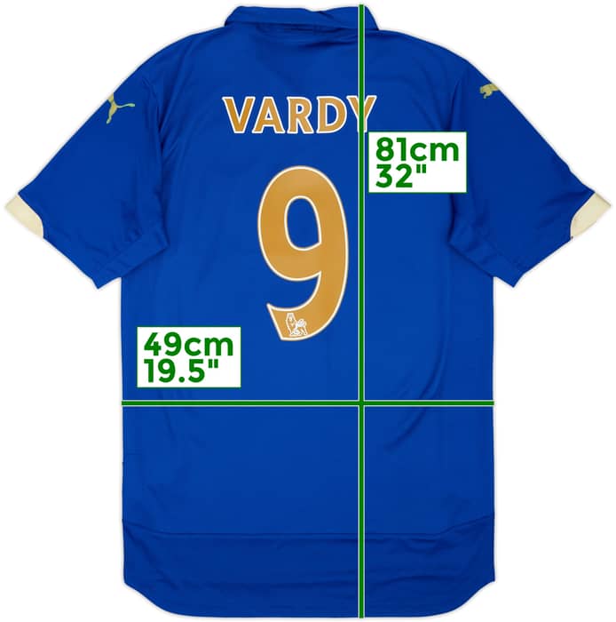 2014-15 Leicester Home Shirt Vardy #9 - 5/10 - (M)