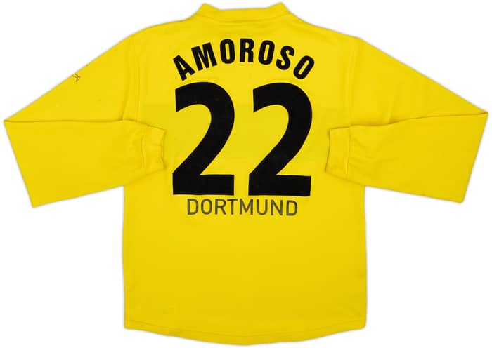 2002-03 Borussia Dortmund Home L/S Shirt Amoroso #22 - 5/10 - (15-16 Years)