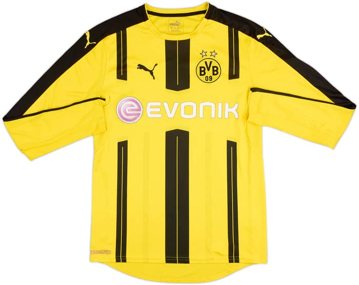 2016-17 Borussia Dortmund Home L/S Shirt - 4/10 - (S)